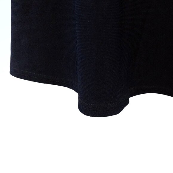 Betsy & Adam Black Gold Trim Pleated Bodice Cutout Waist Sleeveless Long Dress 4 - Picture 9 of 10